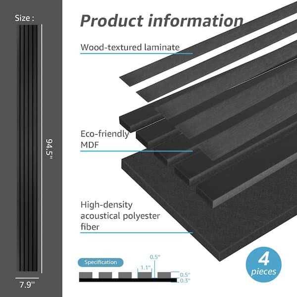Art3dwallpanels 0.83 in. x 0.65 ft. x Wood Slat Acoustic Panels - Shop Hardware Tools Online Store