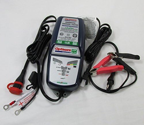 Optimate TM-291 5 Amp HIGH POWER LiFePO4 LFP 12 Volt Lithium Battery Charger Maintainer RECOVERY SYSTEM Tender - Automatic - CAPABLE OF RECOVERING LITHIUM BATTERIES