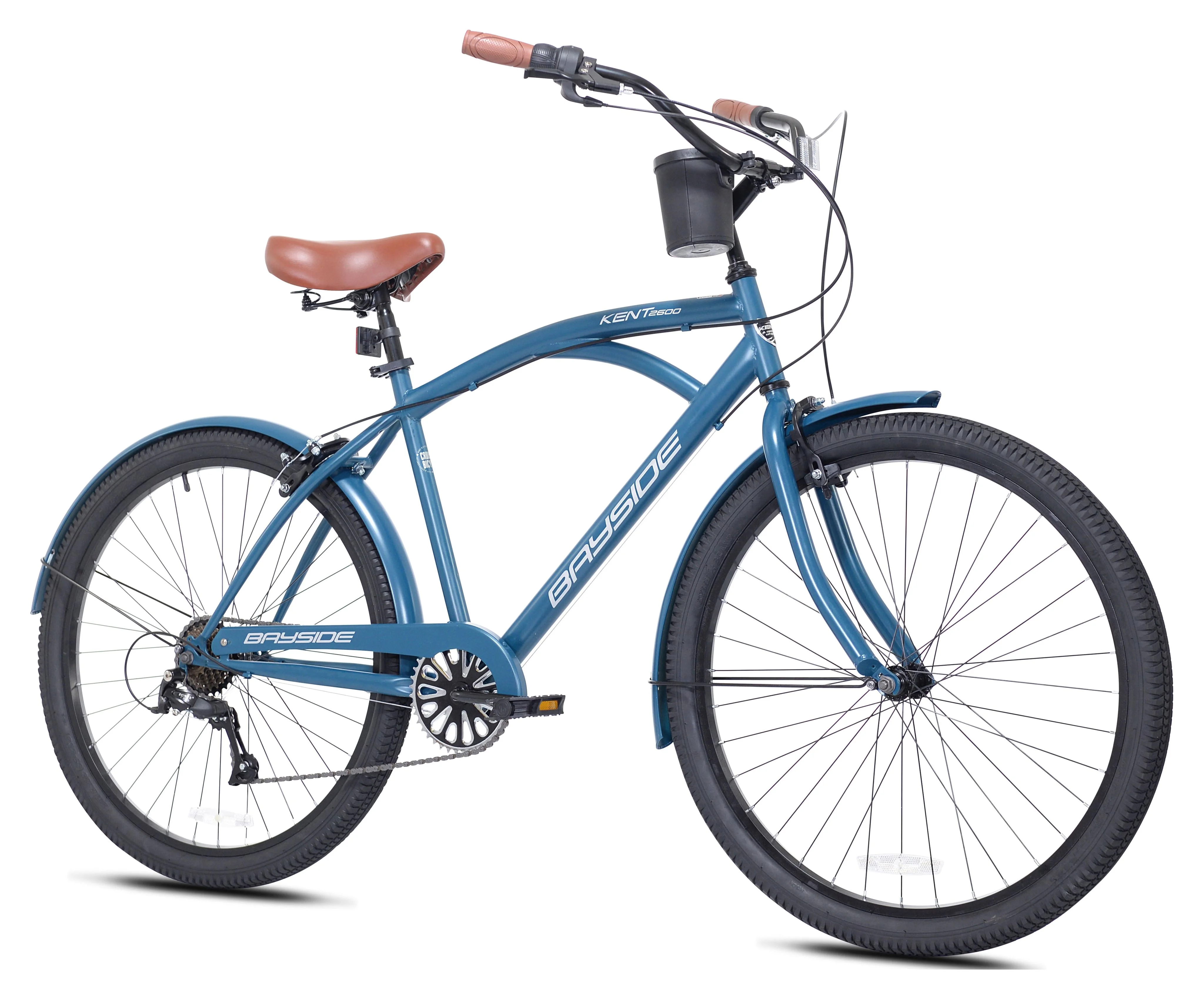 Kent Bicycle 26-inch Bayside Men's Cruiser Bicycle, Blue - Curated Treasures Market