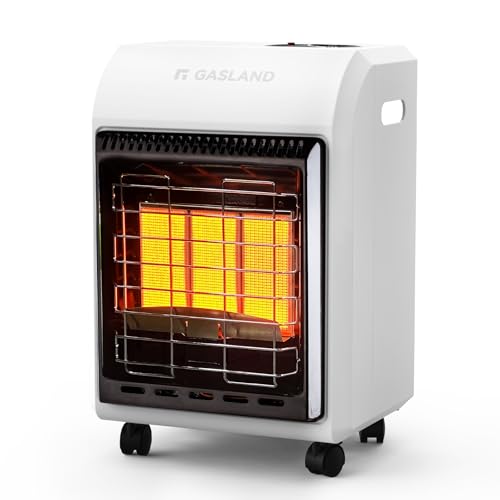 Gasland MHA18BN Propane Radiant heater, 18,000 BTU Warm Area up to 450 sq. ft, Portable LP Gas Heater for Garages, Workshops and Construction Sites, Ultra Quiet Propane Heater with LP Regulator Hose