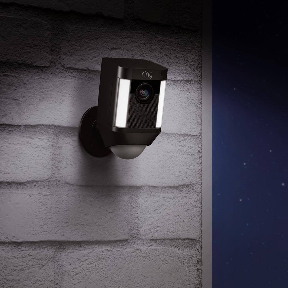 Ring Wireless Video Doorbell with Spotlight Cam Battery Black