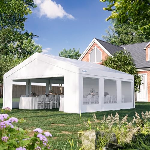 Quictent 20x20 Party Tent Heavy Duty Outdoor Canopy Tent Carport Wedding Event Shelter BBQ Wedding Tents for Parties with Storage Bags(Mesh)