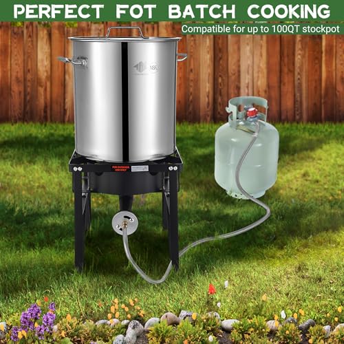 ARC 200,000BTU Single Burner Propane Stove, Heavy Duty Propane Burner For Outdoor Cooking Turkey Fryer, Crawfish Boil, Homebrewing