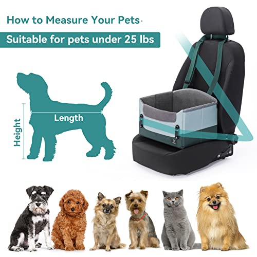 A4Pet Pet Dog Car Seat for Medium Dogs Large Dogs, 30 Inch Dog Booster Seat for Car with 2 Safety Leashes and Detachable Inner