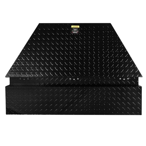 39 Inch Trailer Tongue Box Aluminum Trailer Tool Box for Storage Toolbox with Lock - Black