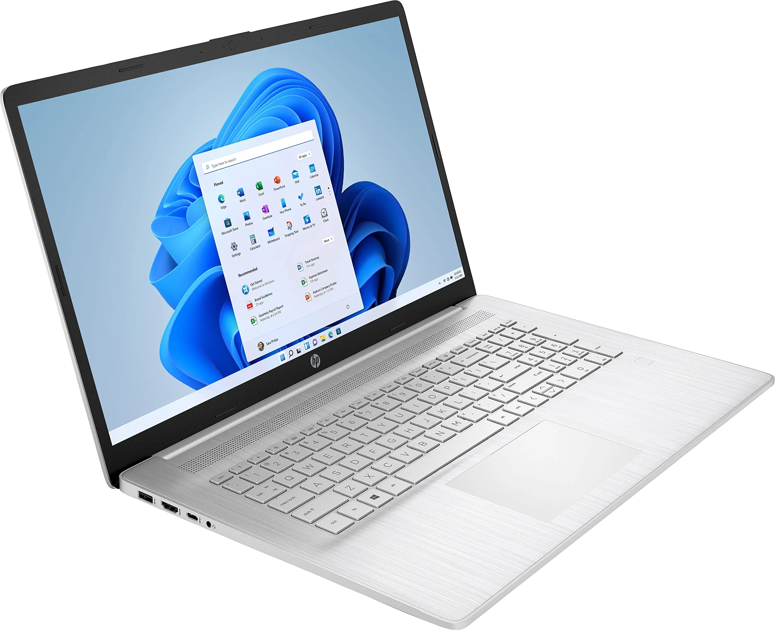 HP 17 17.3" 1920 x 1080 Full HD Business Laptop Computer, 6 Core AMD Ryzen 5 5500U, 32GB RAM, 1TB PCIe SSD, Fingerprint, Numeric Keypad, Wi-Fi 5, Bluetooth 4.2, Windows 10 Home (S Mode), w/Battery