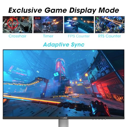 KOORUI 27” 240Hz Gaming Monitor, Mini-LED - QHD (2560 x 1440), 1ms, HDR 1000, 100% sRGB, Height Adjustable, HDMI/DisplayPort, White/Grey, GN10
