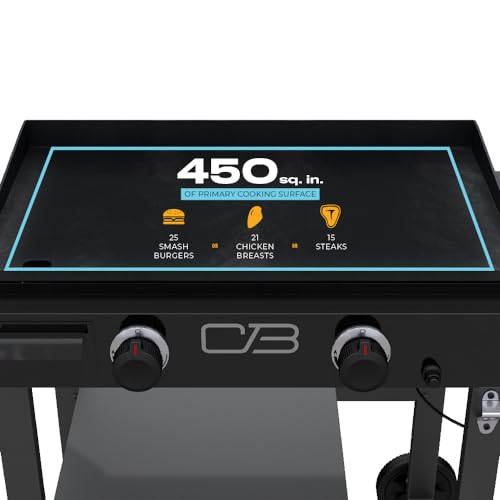 Charbroil® 28" Performance Series™ Propane Gas Griddle with Cart 2 Burner Flat Top Grill, Black 463459924