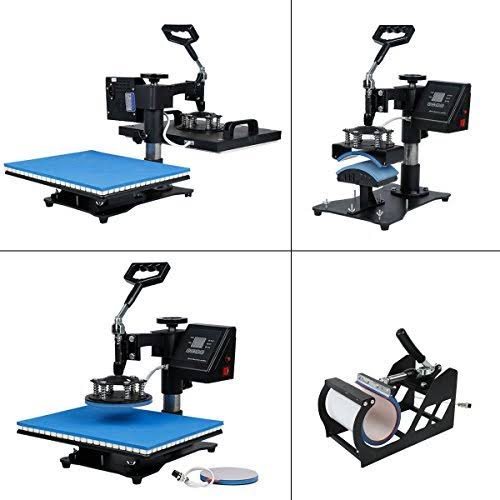 Vevor Heat Presses 12 x 15 inch 5 in 1 Digital Multifunctional Sublimation T Shi