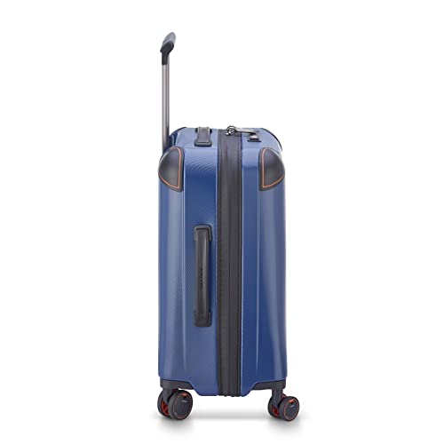 DELSEY Paris Cactus Hardside Luggage with Spinner Wheels, White/Blue, Carry-On 19 Inch
