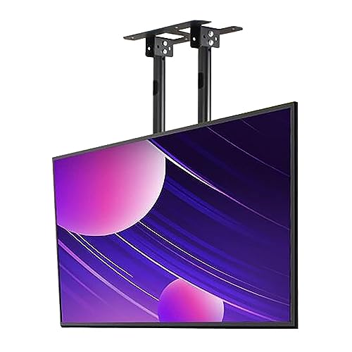 tv Mount,Hang Smart tv Mount, Electric TV Lift, Adjustable Height Double Pole Single Screen TV Mount, Fits 60-100 Inch Low Profile TVs, Tilt Telescopic Ceiling TV Mount Bracket