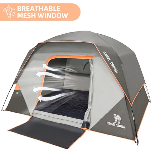 CAMEL CROWN Tents for Camping 4/6 Person Tent Waterproof Easy Setup Backpacking Tents