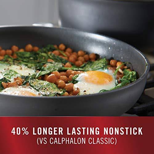 Calphalon Premier Hard-Anodized Nonstick 8-Piece Cookware Set, Black