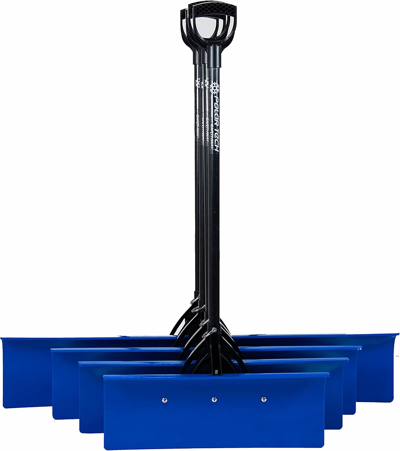 EarthWay 30" Professional Snow Pusher with Fiberglass Shaft, Snow Shovel for driveways, Snow Pusher for Tall People, D-Shaped Handle, and Quick Assembly, Polar Tech Pack of 2