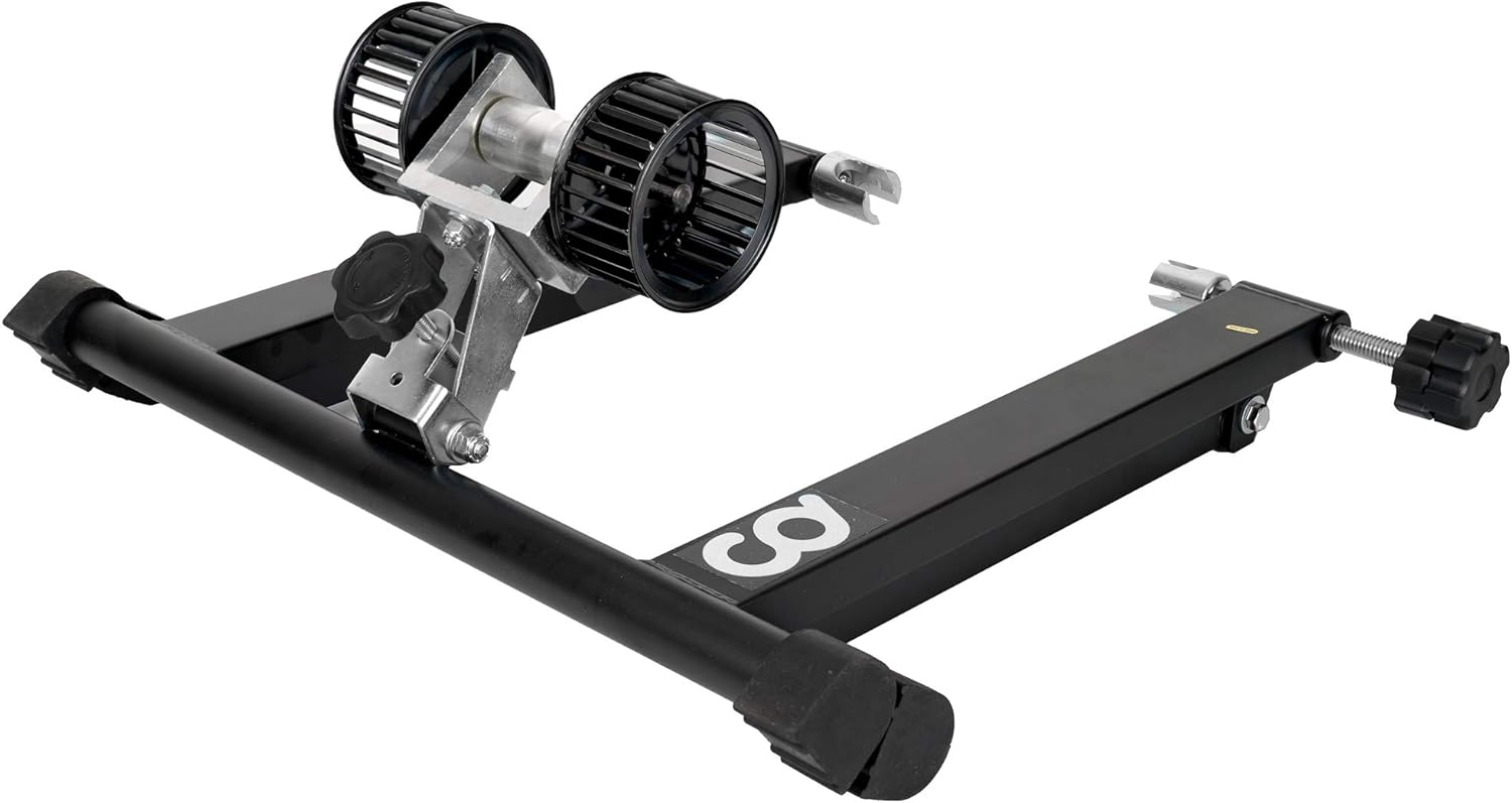 CyclingDeal Bicycle Bike Indoor Home Exercise Wind Resistance Trainer - Stationary Cycling Bike Training Stand for Indoor Riding Converter Mount - With Front Block Riser & Skewers - NOT for 29er Bikes Pack of 2