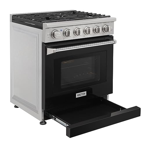 KOSTCH 30 inch Professional Freestanding Pro-Style Propane Gas Range with 5 Burners, 4.55 cu.ft. Oven Capacity, in Stainless Steel - KOS-30RG03MLP