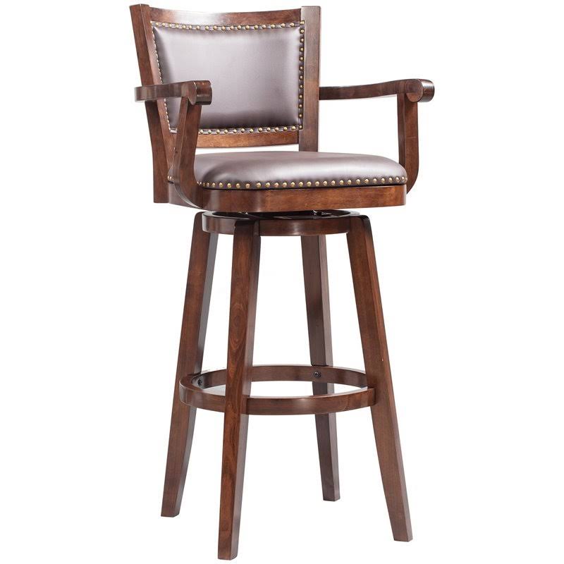 Boraam Broadmoor Swivel Extra Tall Barstool, Cappuccino
