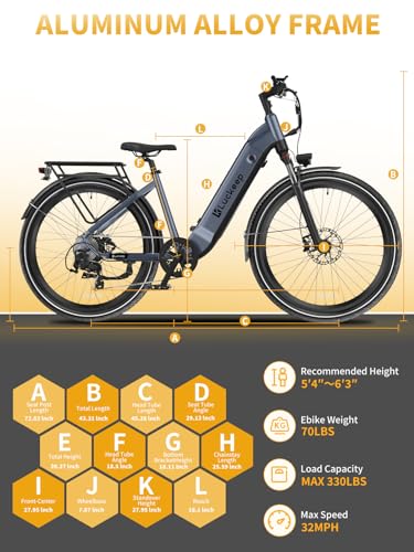 Electric Bike for Adults 1130W Peark Motor, 48V 20AH-45AH SAMSUNG Battery, Max 80 Miles 27.5" Ebike up to 32MPH, E-Bike with Torque Sensor, Front Suspension & Dual Hydraulic Brakes, App Control E Bike