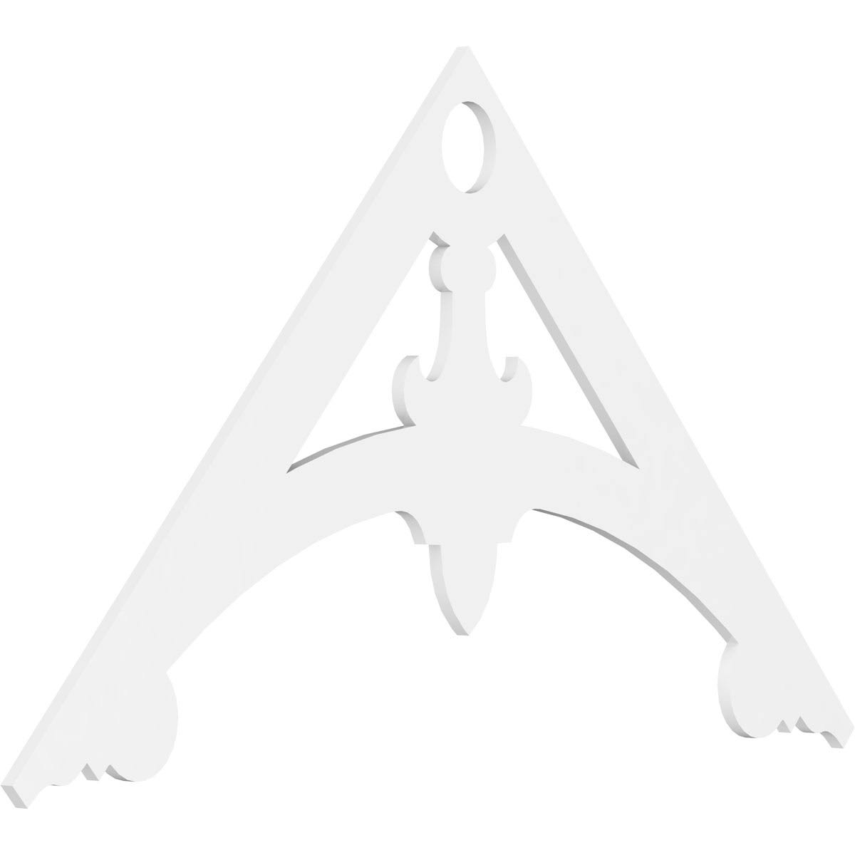 72x22W x 42x22H x 1x22P (14/12) Pitch Sellek Architectural Grade PVC Gable Pediment