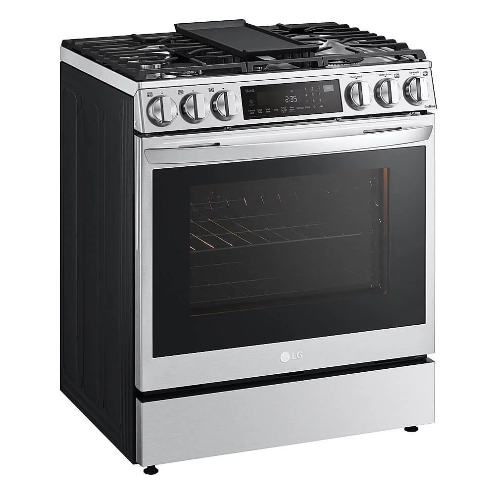 Lg Lsdl6336 30" Wide 6.3 Cu. Ft. Slide In Smart Dual Fuel Range - Stainless Steel
