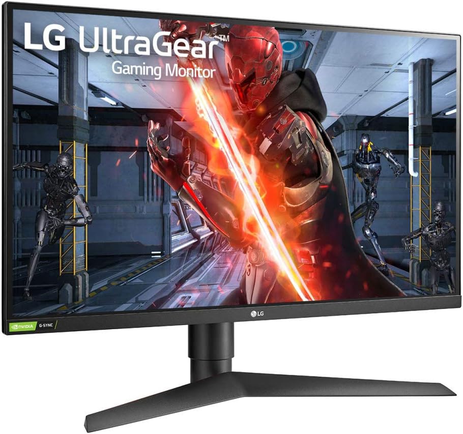 LG 27” 27GN75B-B HDR10 IPS FHD 1ms Ultragear™ Gaming Monitor with 240Hz Refresh Rate, Adaptive-Sync (FreeSync™) Technology & is Compatible with NVIDIA G-Sync®,Black