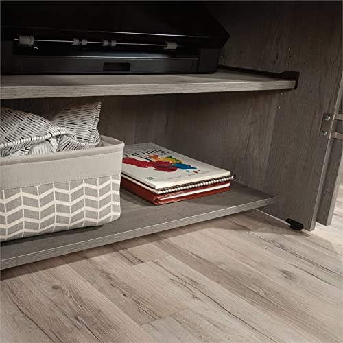Pemberly Row Engineered Wood Multi-Purpose Storage Craft Armoire in Maple