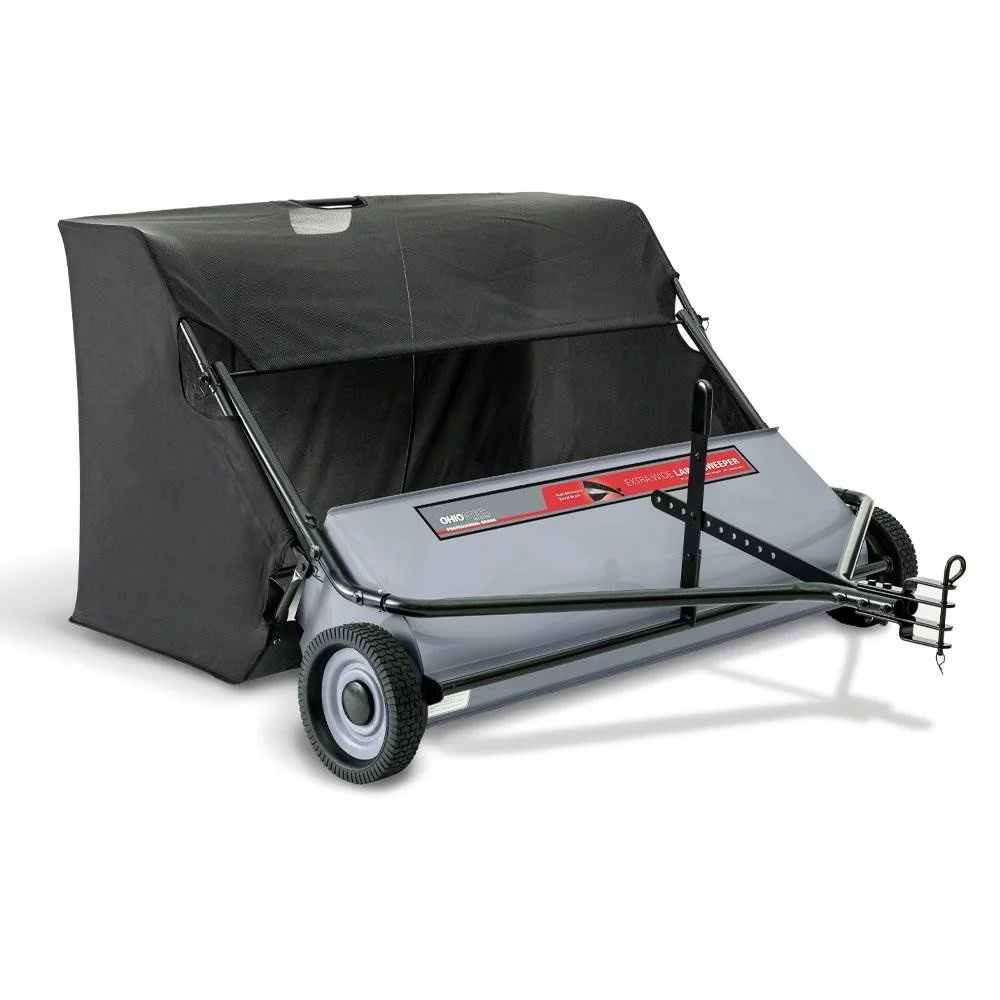 Ohio Steel 50 inch 26 cu. ft. Tow Pull Behind Leaf Yard Lawn Sweeper Collector