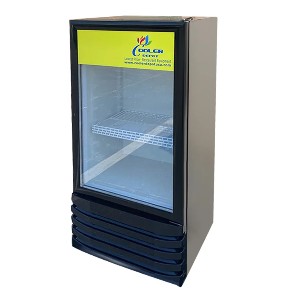 4.3 cu ft Commercial Refrigerator Glass 1-Door Merchandiser Display Cooler Case Fridge