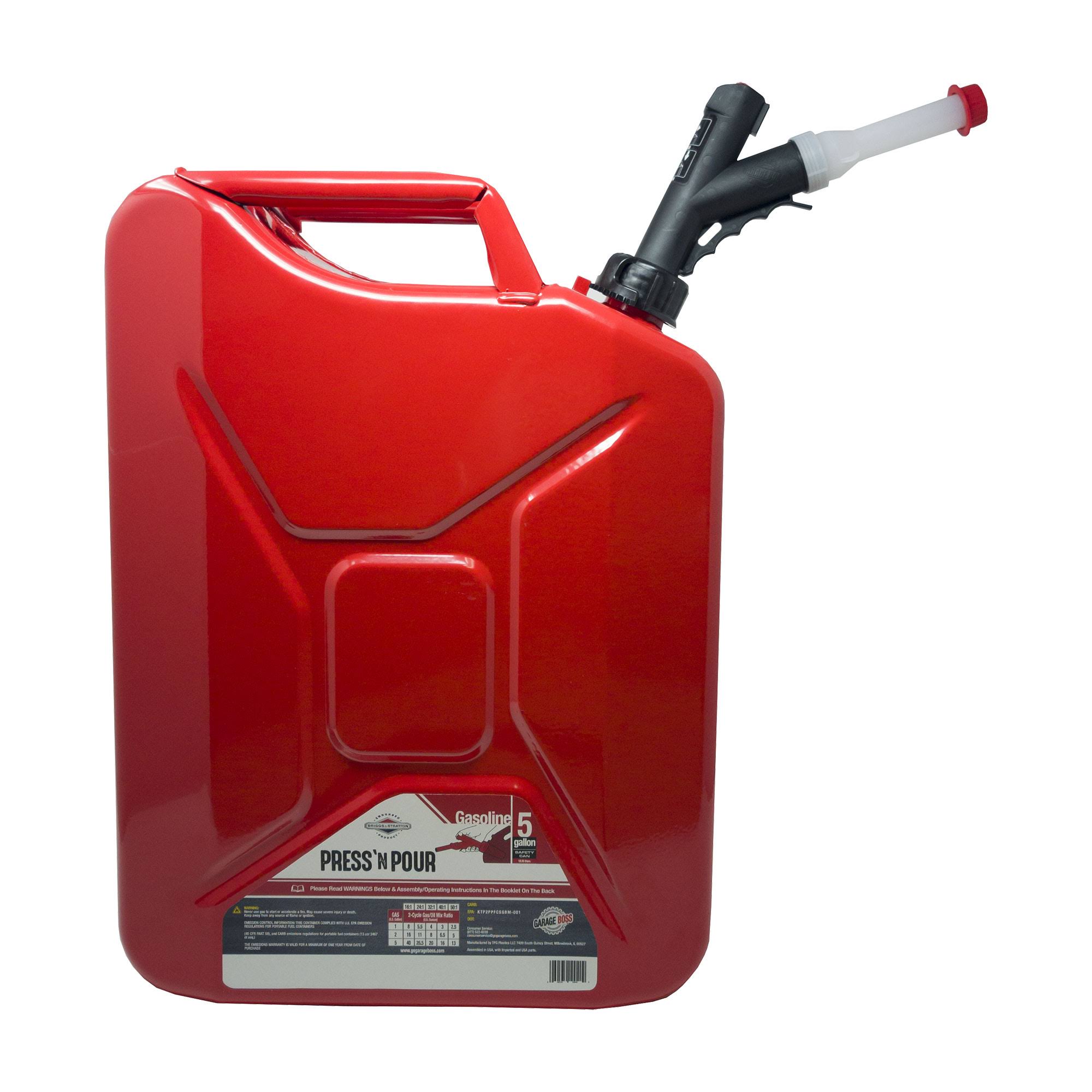 Briggs u0026 Stratton Press 鈥檔 Pour Jerry Can 5-Gallon GB040