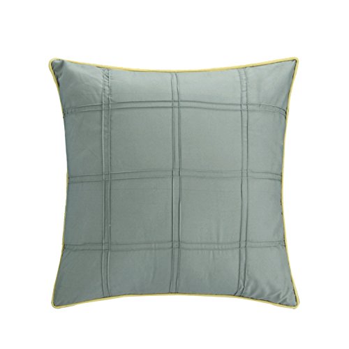 Chic Home 111CQ111-AN 8 Piece Rhodes Pintuck Color Block Comforter Set, Queen, Yellow