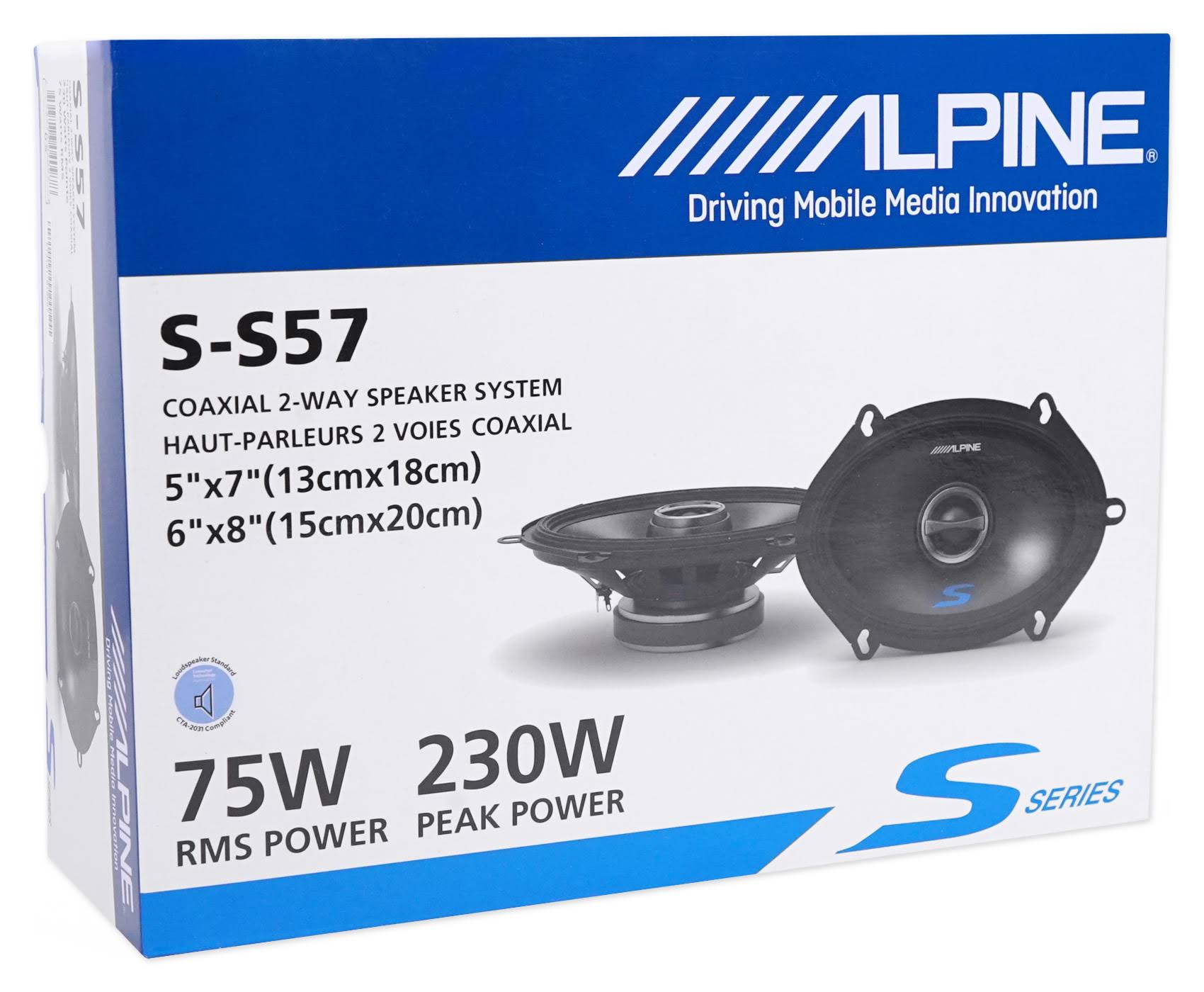 Alpine S-S57 S-Series 5x22x7x22 2-Way Car Speakers