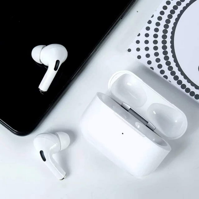 Air Pro 2nd Generation Wireless Earphones,Pod Wireless Earbuds with Charging Case,Dual Wheat Hybrid Noise Reduction ANC Original Shell, White