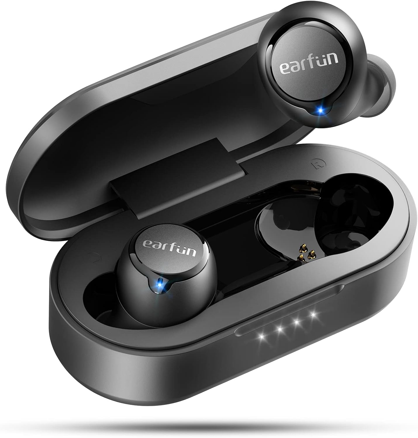 EarFun® Free 2 Wireless Earbuds, Qualcomm® CVC™ 8.0 Call Noise Reduction, Bluetooth 5.2 True Wireless Earbuds, Sweatshield™ IPX7 Waterproof Bluetooth Headphone, aptX™ Deep Bass, Low Latency, 30Hrs Pack of 2
