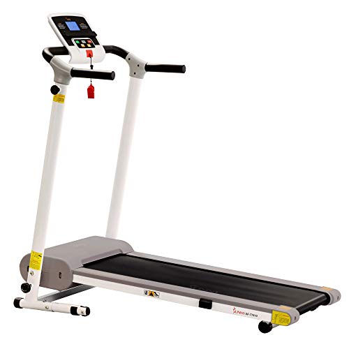 Sunny Health & Fitness Smart Foldable Exercise Running Walking Treadmill, Easy Assembly, LCD Performance Monitor, Device Holder, Optional SunnyFit® App Enhanced Connectivity