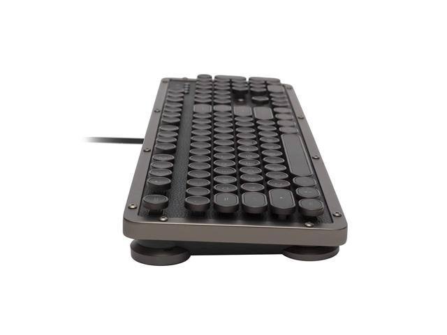 Azio Retro Classic USB (Gunmetal) - Luxury Vintage Backlit Mechanical Keyboard