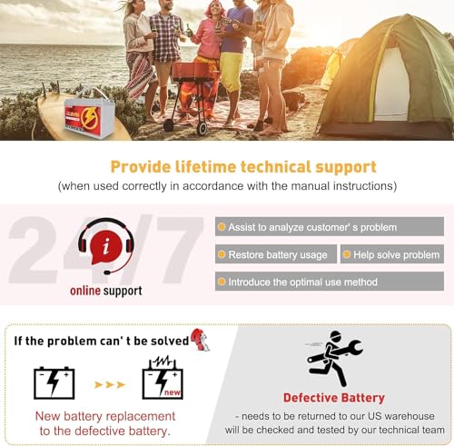 12V 100Ah lithium battery with Bluetooth for trolling motor, RV, Comping, Marine, Solar, Off-Grid, Lifepo4 Battery Deep Cycles Rechargeable Low Temp Protection, Smart BMS, 10-Year Lifespan