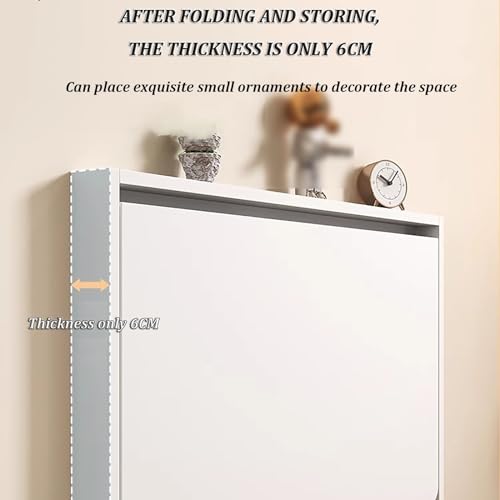 Fold Down Laundry Table,Wall Mounted Desk Folding,Folding Wall-Mounted Drop-Leaf Table,Space Saving,for Kitchen Laundry Room Bathroom Bedroom,Folding Design. (Size : L60*W40cm)