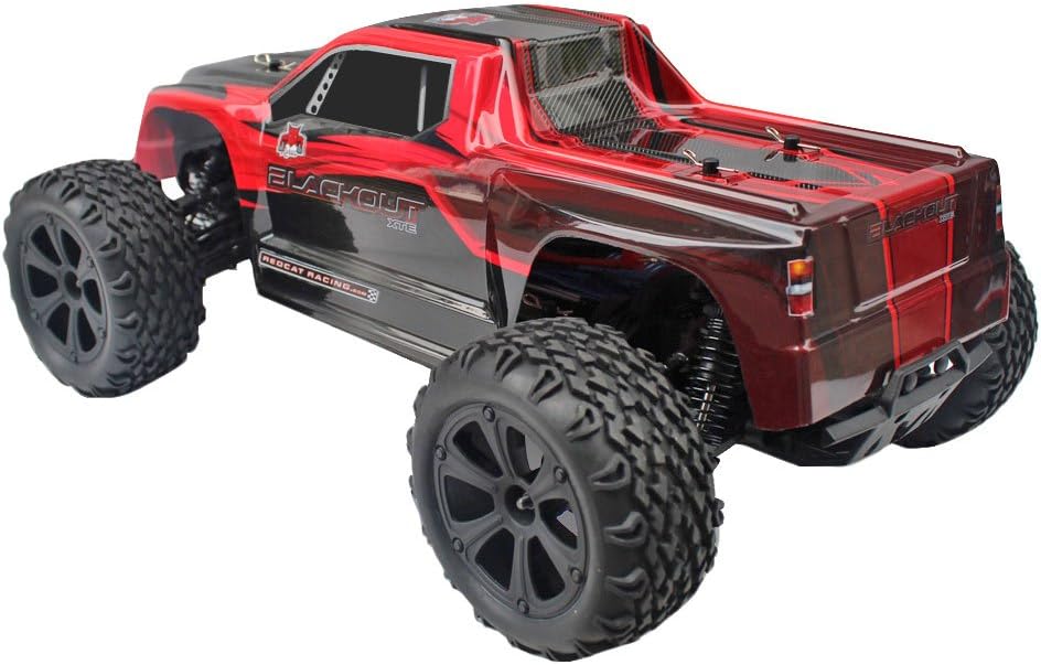 Redcat Racing Blackout XTE 1/10 Scale Electric Monster Truck with Waterproof Electronics, Red