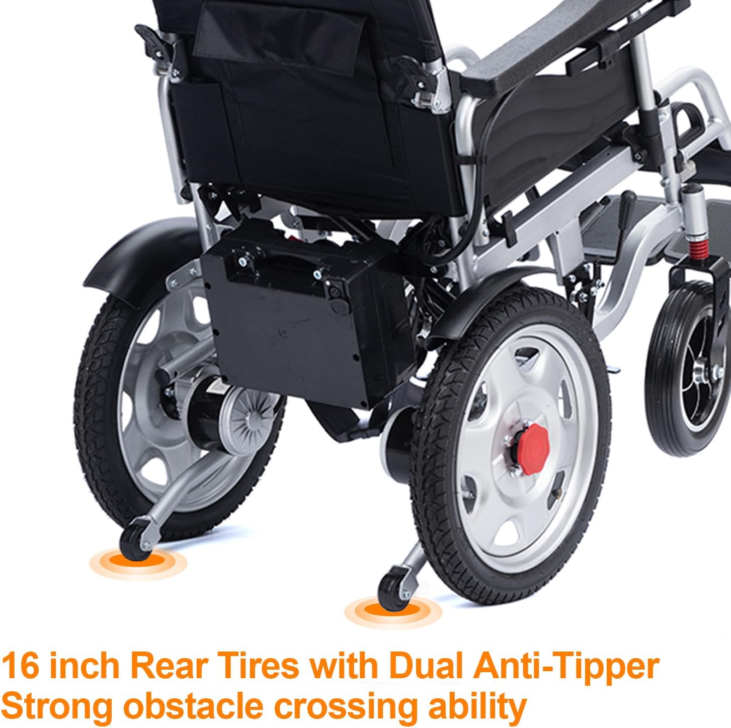 Electric Wheelchairs for Adults,Electric Wheelchair Lightweight Foldable,2x250W Motor Power Wheelchair,All Terrain Motorized Wheelchair for Seniors,12 Long Range Eletric Wheelchair-Airline Approved