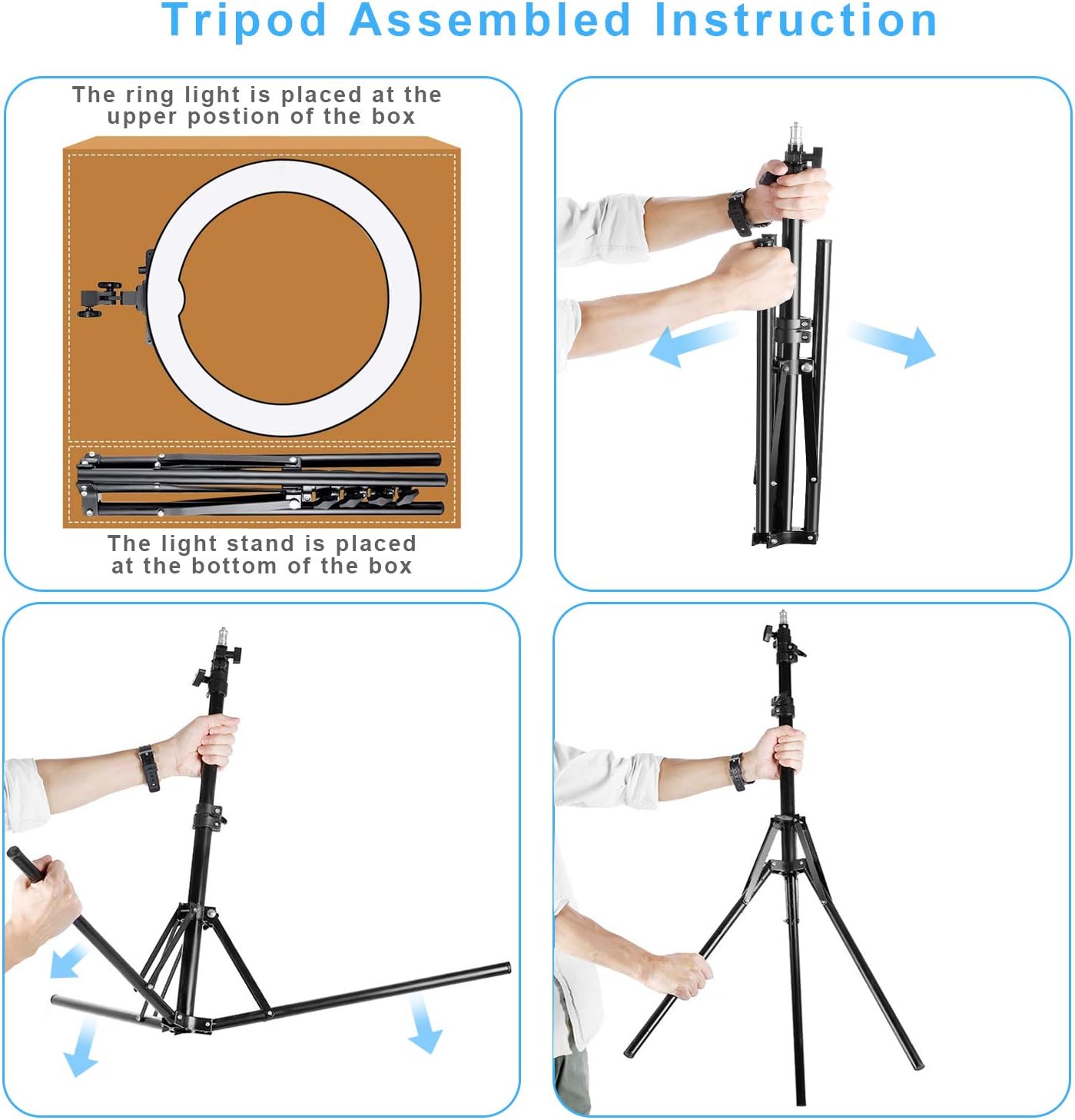 Ring Light with Stand and Phone Holder, IVISII 18 inch Ring light，55W 5500K LED Ring Light for Live Stream/Makeup/YouTube Video, Dimmable LED Beauty Selfie Ring light for TikTok Photography