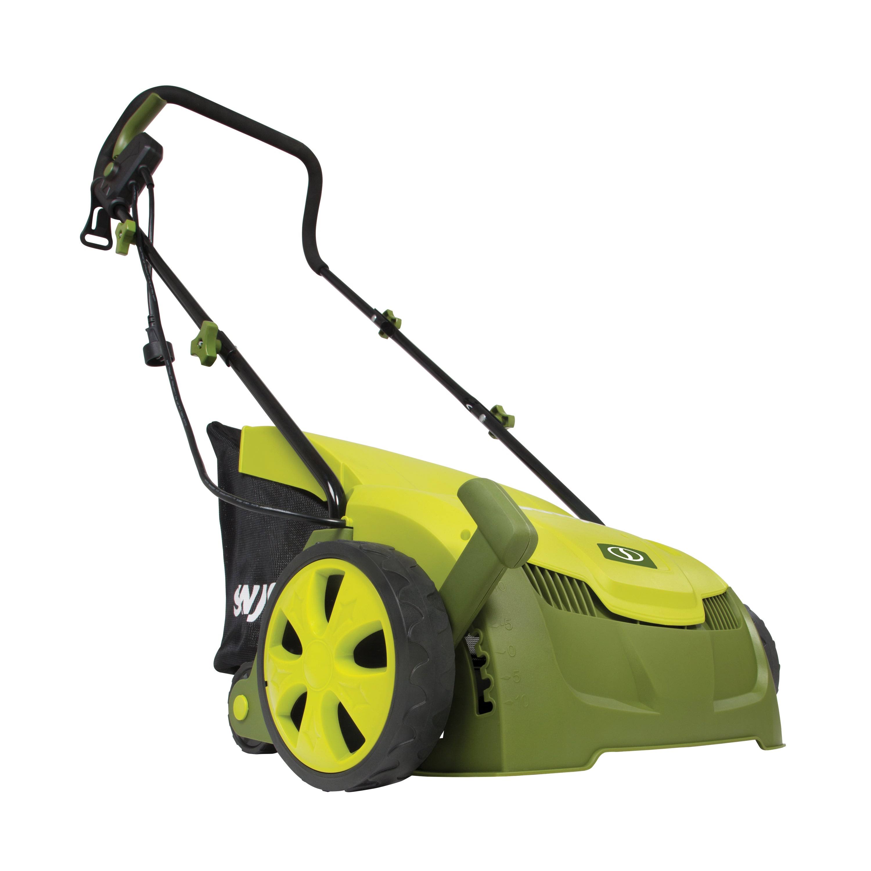 Sun Joe AJ801E Electric Lawn Dethatcher with Collection Bag, 12A, 13x22