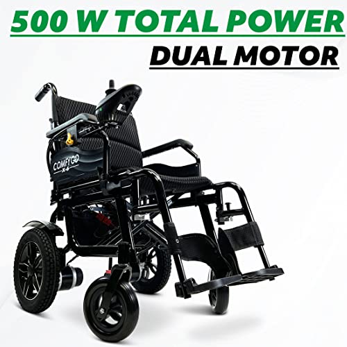 ComfyGO Wheelchairs for Adults,Electric Power Wheel Chair, Folding Durable Motorized Wheelchair,Ultra Light Wheelchair for Seniors,Foldable Durable Electric Wheelchair,Silla De Ruedas Para Adultos