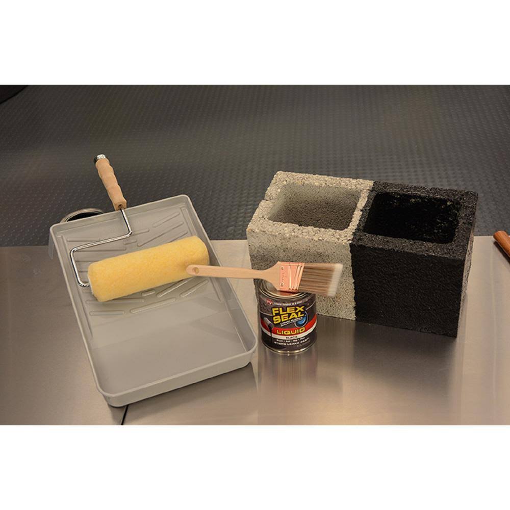 Flex Seal Liquid Rubber Sealant Coating, Black - 128 fl oz can