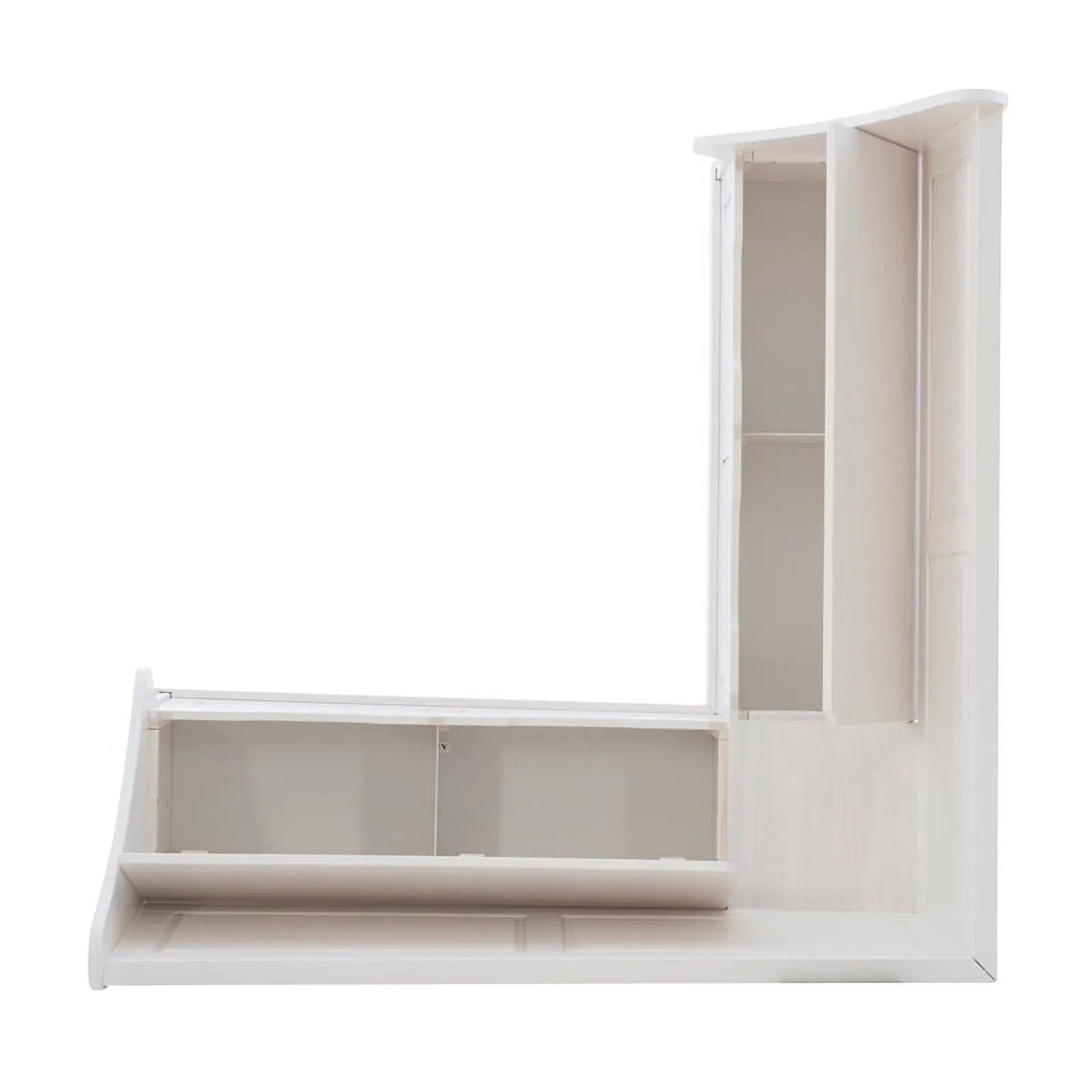 Linon Troyin Wood Corner Breakfast Nook in White