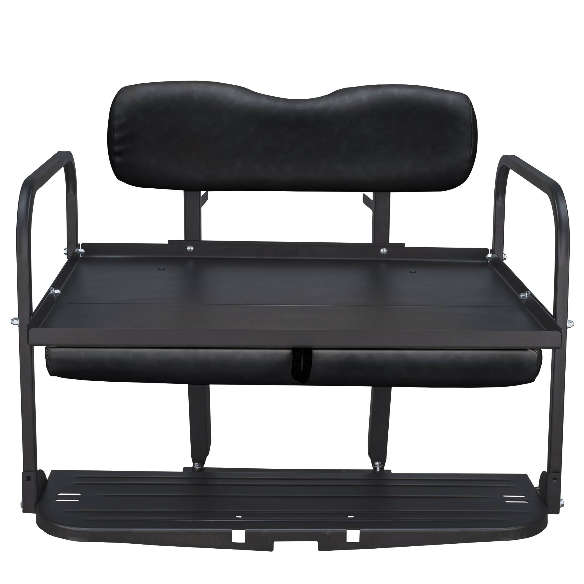 Gusto Club Car DS Golf Cart Rear Flip Seat Kit for 1982 and Up - Black