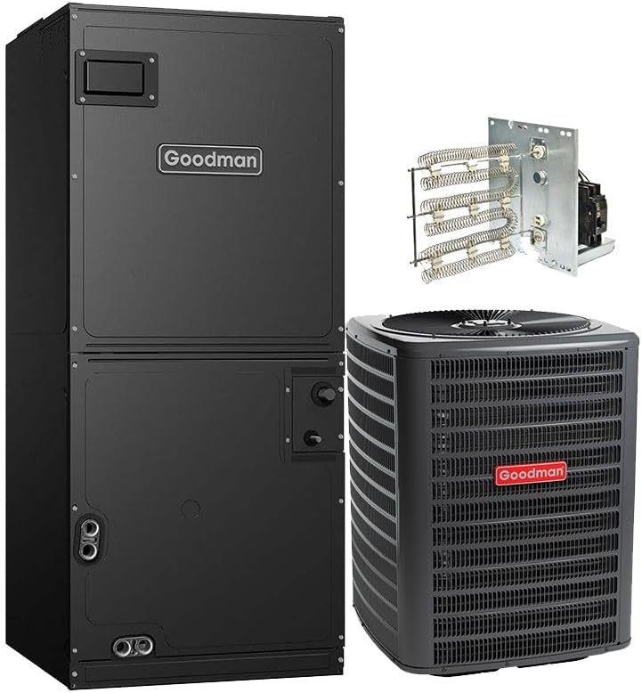 2.5 Ton Goodman 14.3 Seer Heat Pump System With Heater, Thermostat, UV Light, Safety Float Switch