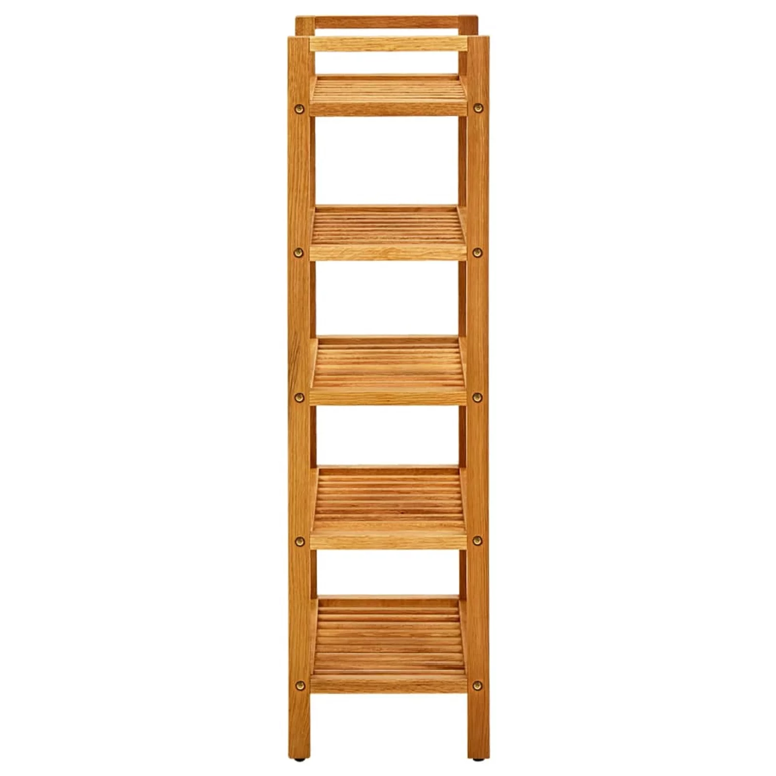 moobody 5-Tier Wooden Shoe Rack with Storage Shelves Oak Wood Free Standing Shoe Storage Organizer for Bedroom, Entryway, Hallway Home Furniture 19.6 x 10.6 x 39.3 Inches (W x D x H)