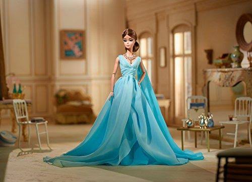 Barbie Fashion Model Collection - Blue Chiffon Ball Gown Doll