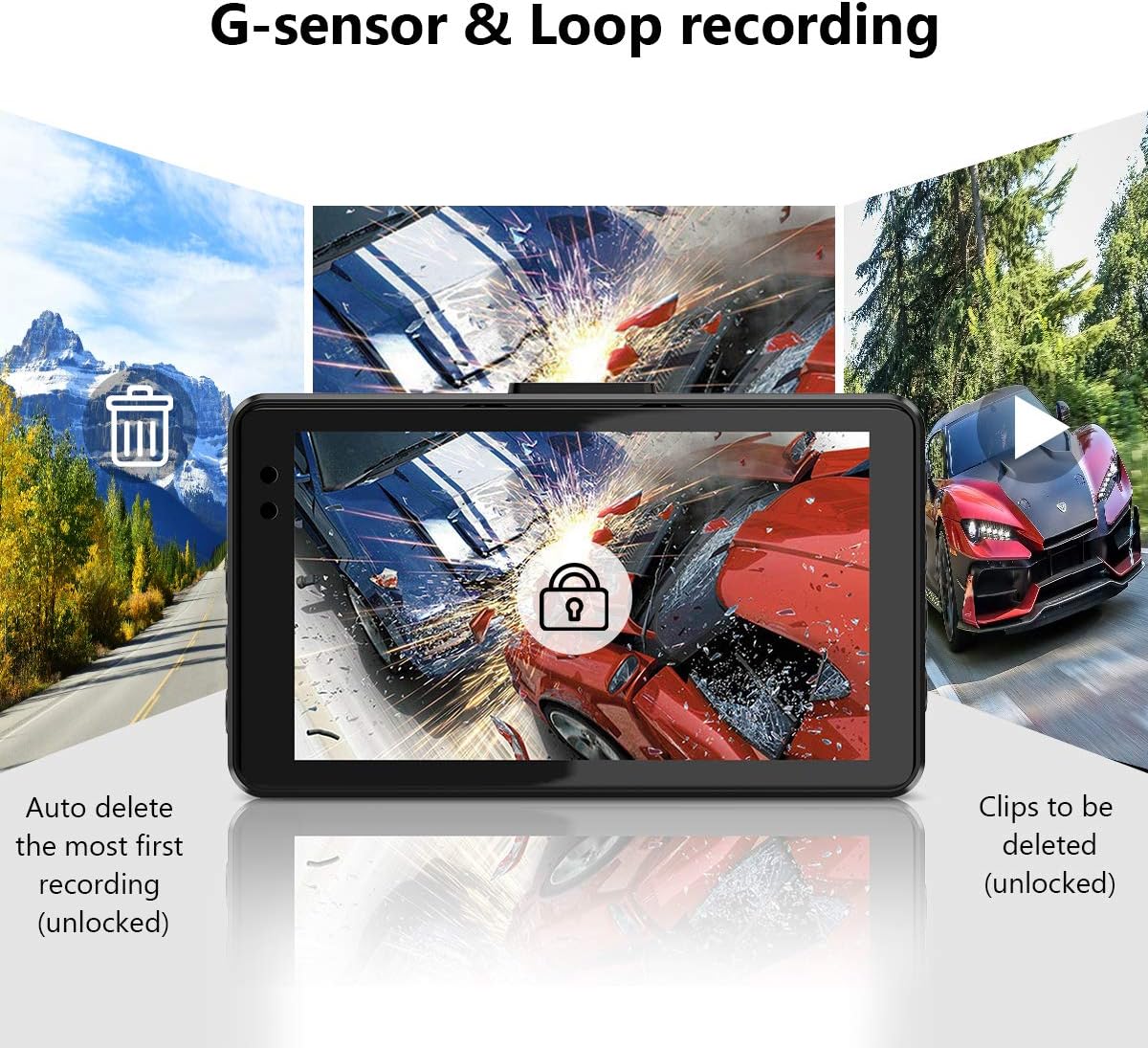 Dash Camera for Cars, Super Night Vision Dash Cam Front and Rear with 32G SD Card, 1080P FHD DVR Car Dashboard Camera with G-Sensor, WDR, Parking Monitor, Loop Recording, Motion Detection 【2022】 Pack of 2
