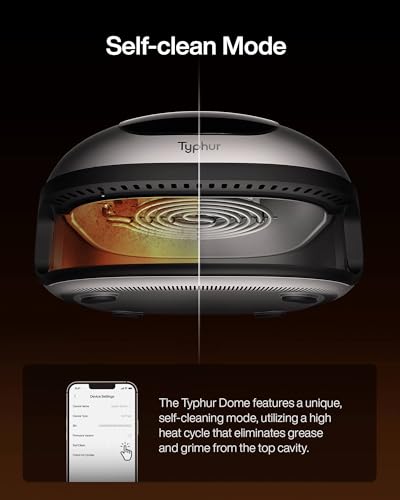 Typhur Dome Air Fryer, No.1 Cooking Speed Large Air Fryer with Superior Airflow, Smart Digital Air Fryer with Dishwasher Safe Basket for Quick Easy Meals, Up to 32 Chicken Wings Capacity